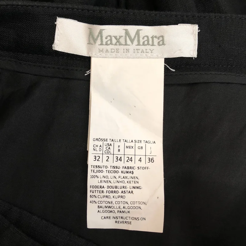 Max Mara / マックスマーラ | リネン サイドベルトスカート | 36 | レディース