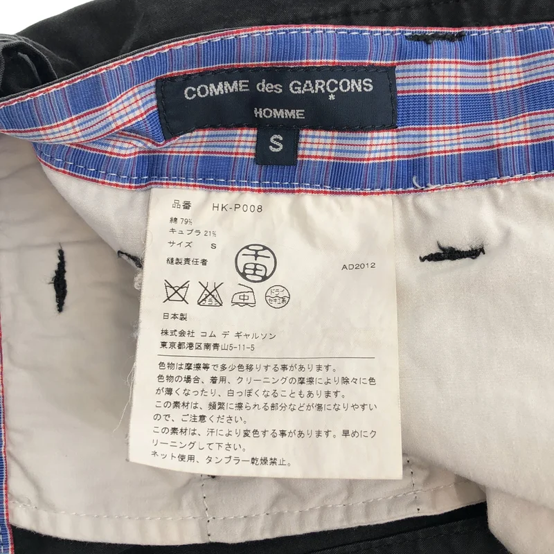 COMME des GARCONS HOMME / コムデギャルソンオム | 2013SS | コットン キュプラ クロップドパンツ | S | メンズ
