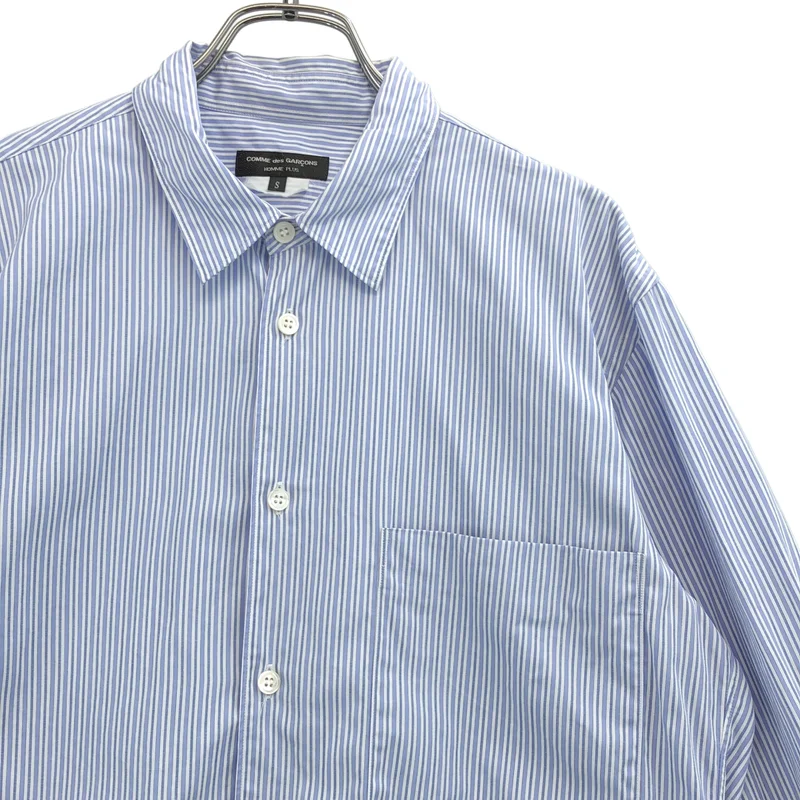 COMME des GARCONS HOMME PLUS / コムデギャルソンオムプリュス | コットン ストライプ レギュラーカラーシャツ | S | メンズ