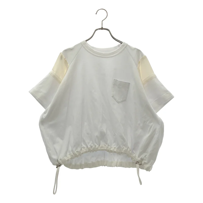 sacai / サカイ | Solid Satin Cotton Jersey T-SHIRT カットソー | 2 | レディース