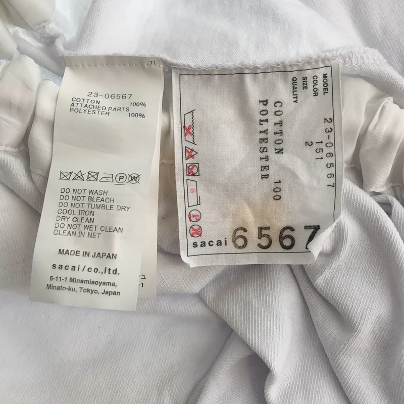 sacai / サカイ | Solid Satin Cotton Jersey T-SHIRT カットソー | 2 | レディース