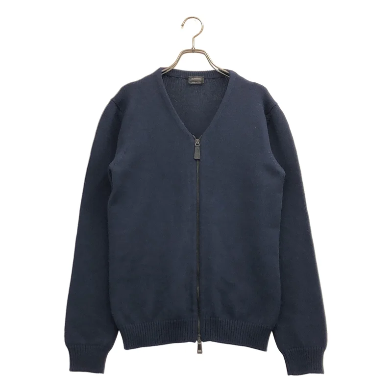 JIL SANDER / ジルサンダー | ウール ジップアップ ニットカーディガン | 44 | メンズ