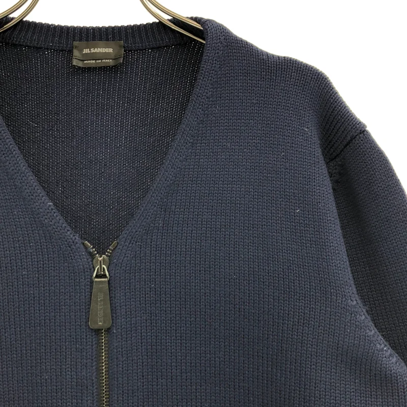 JIL SANDER / ジルサンダー | ウール ジップアップ ニットカーディガン | 44 | メンズ