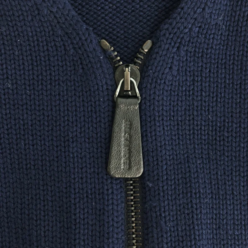 JIL SANDER / ジルサンダー | ウール ジップアップ ニットカーディガン | 44 | メンズ