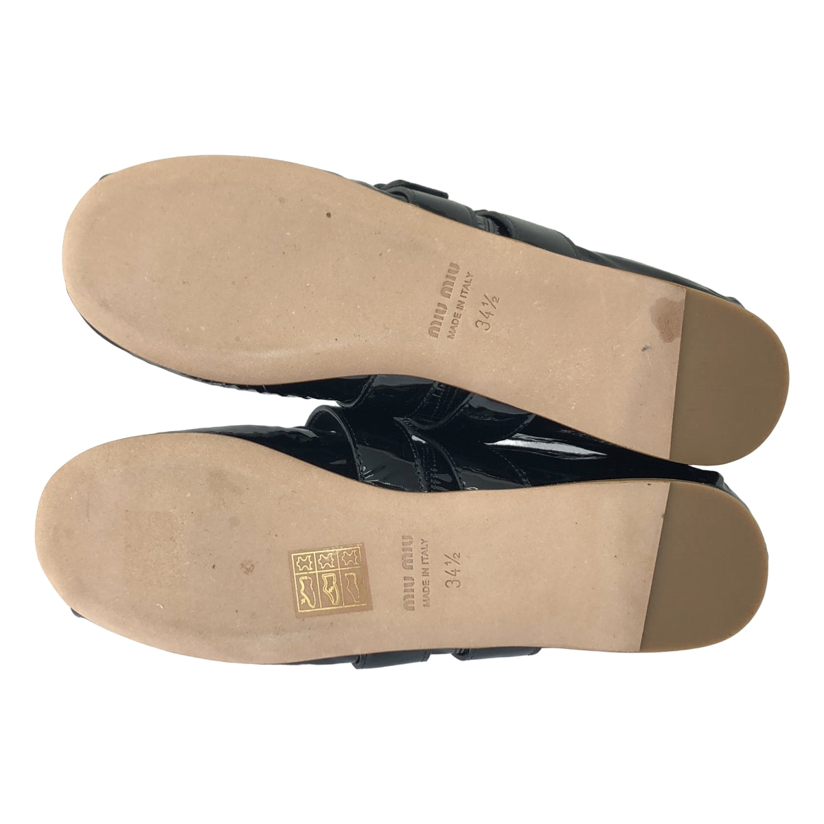 美品】 miu miu / ミュウミュウ | パテントレザー リボン ダブル 美品】 miu miu / ミュウミュウ | パテントレザー リボン ダブル