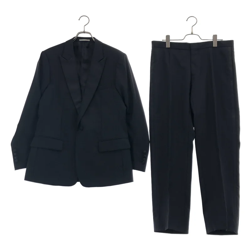 Dior homme / ディオールオム | セットアップ / サテン切替 スモーキングジャケット / サイドライン スラックス | 48 | メンズ