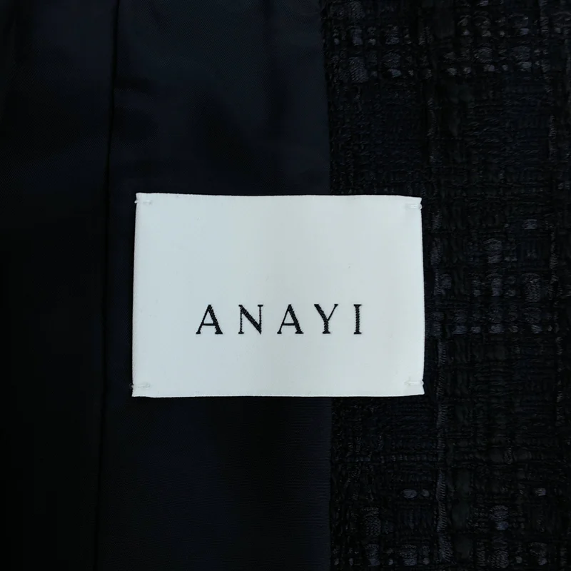 ANAYI / アナイ | ツイード ノーカラージャケット | 36 | レディース
