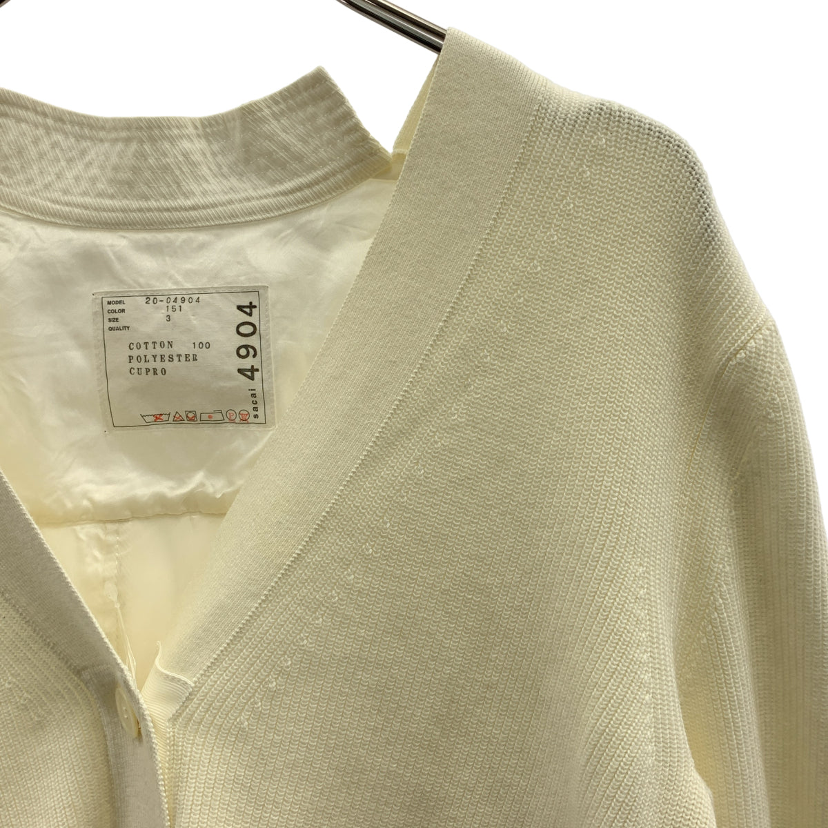 新品　サカイ　ドッキング　カーディガン　vネック　ウール sacai ドッキングブラウス カーディガン SACAI＜サカイ＞ 【公式通販】