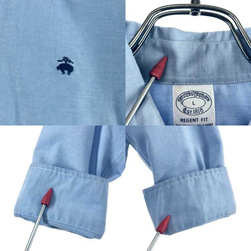 BROOKS BROTHERS / ブルックスブラザーズ | コットン 刺しゅう オックスフォードシャツ | L | メンズ