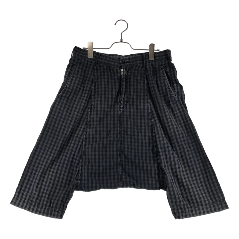 BLACK COMME des GARCONS / ブラックコムデギャルソン | 2009SS | コットン チェック サルエル ショートパンツ | S | メンズ
