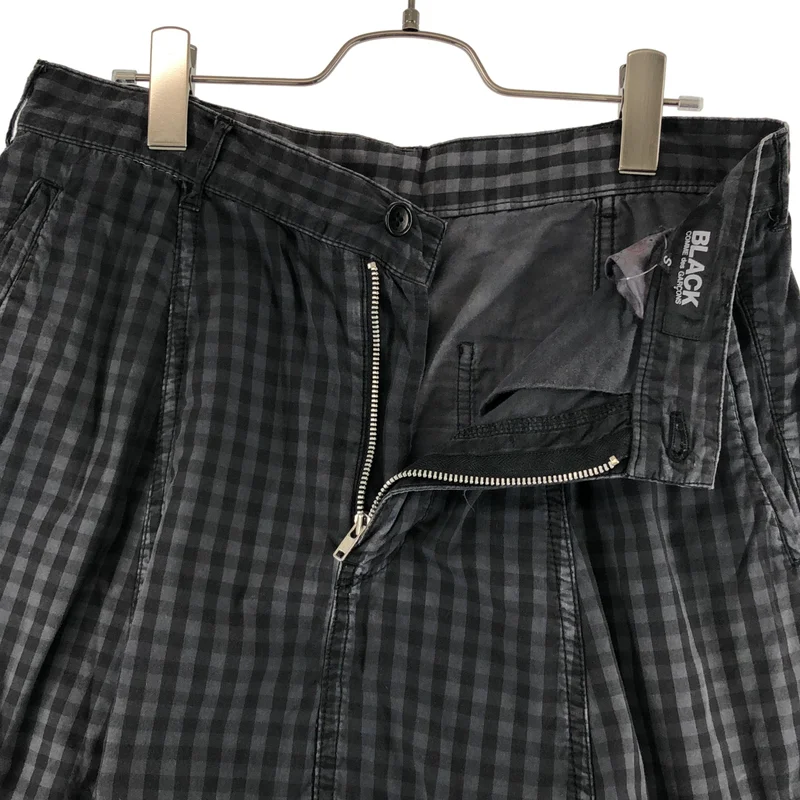 BLACK COMME des GARCONS / ブラックコムデギャルソン | 2009SS | コットン チェック サルエル ショートパンツ | S | メンズ