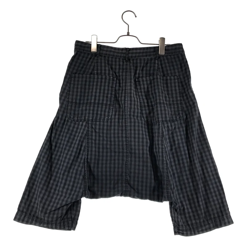 BLACK COMME des GARCONS / ブラックコムデギャルソン | 2009SS | コットン チェック サルエル ショートパンツ | S | メンズ