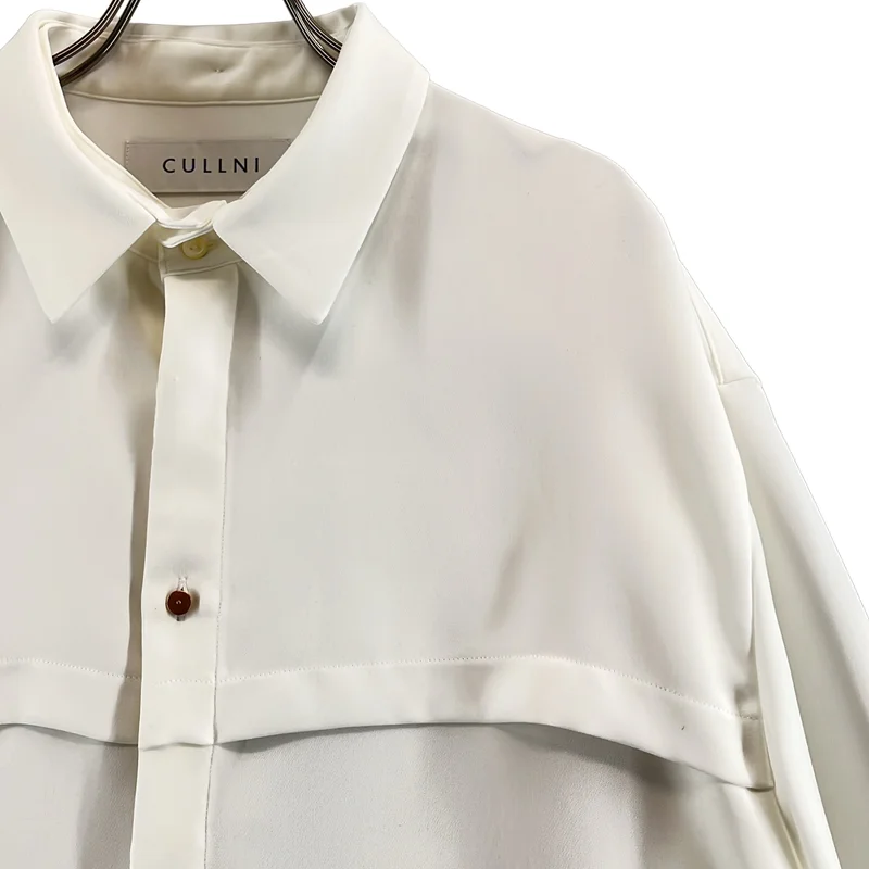 CULLNI / クルニ | Double Satin Removal collar Shirt シャツ | 2 | メンズ