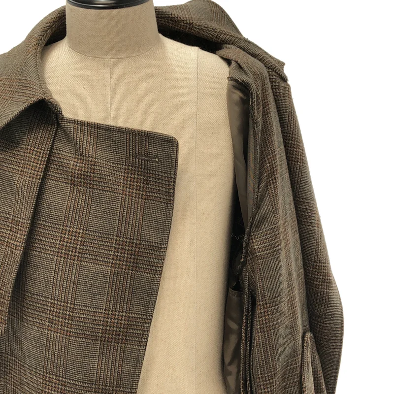 stein / シュタイン | 2021AW | OVERSIZED OVERLAPED TRENCH COAT / ウール チェック オーバートレンチコート | M | メンズ