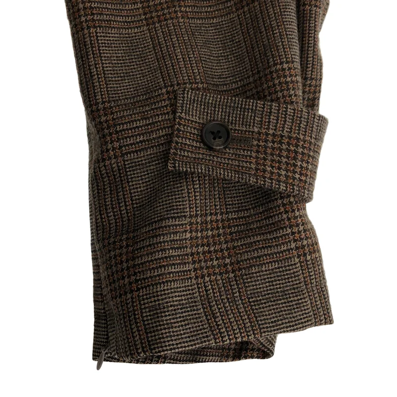 stein / シュタイン | 2021AW | OVERSIZED OVERLAPED TRENCH COAT / ウール チェック オーバートレンチコート | M | メンズ