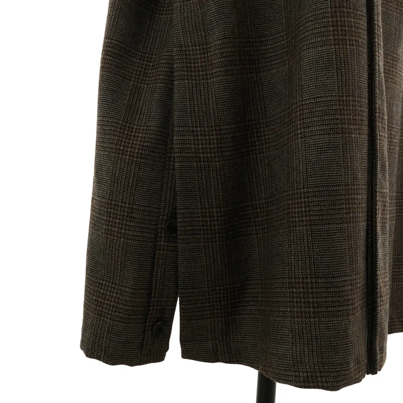 stein / シュタイン | 2021AW | OVERSIZED OVERLAPED TRENCH COAT / ウール チェック オーバートレンチコート | M | メンズ