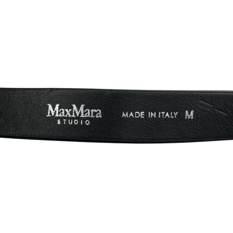MAX MARA STUDIO / マックスマーラステュディオ | レザー メッシュ ナローベルト |