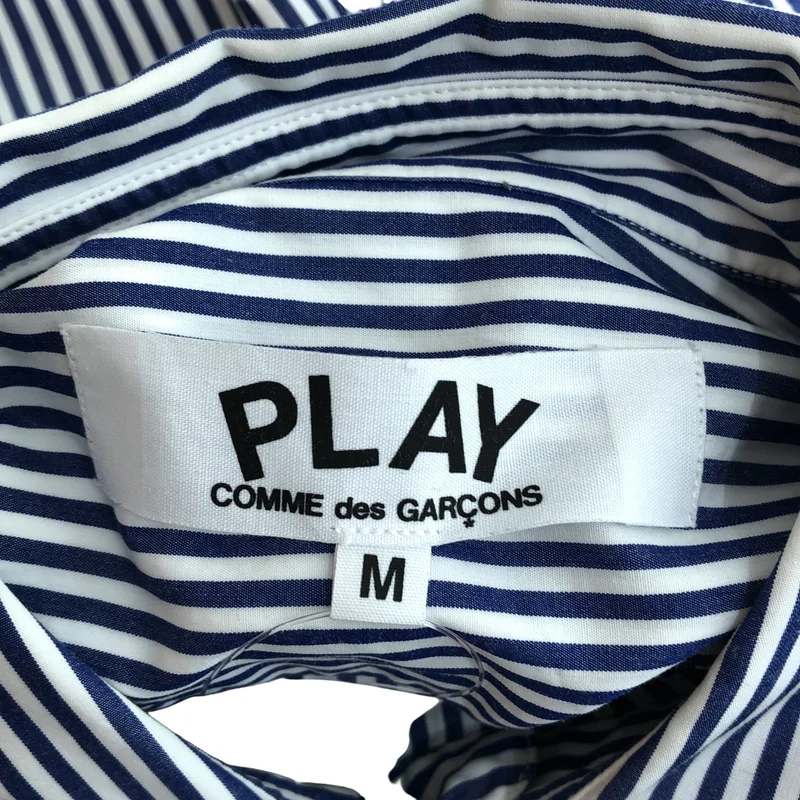 PLAY COMME des GARCONS / プレイコムデギャルソン | AD2017 | ハートワッペン ストライプシャツ | M | レディース