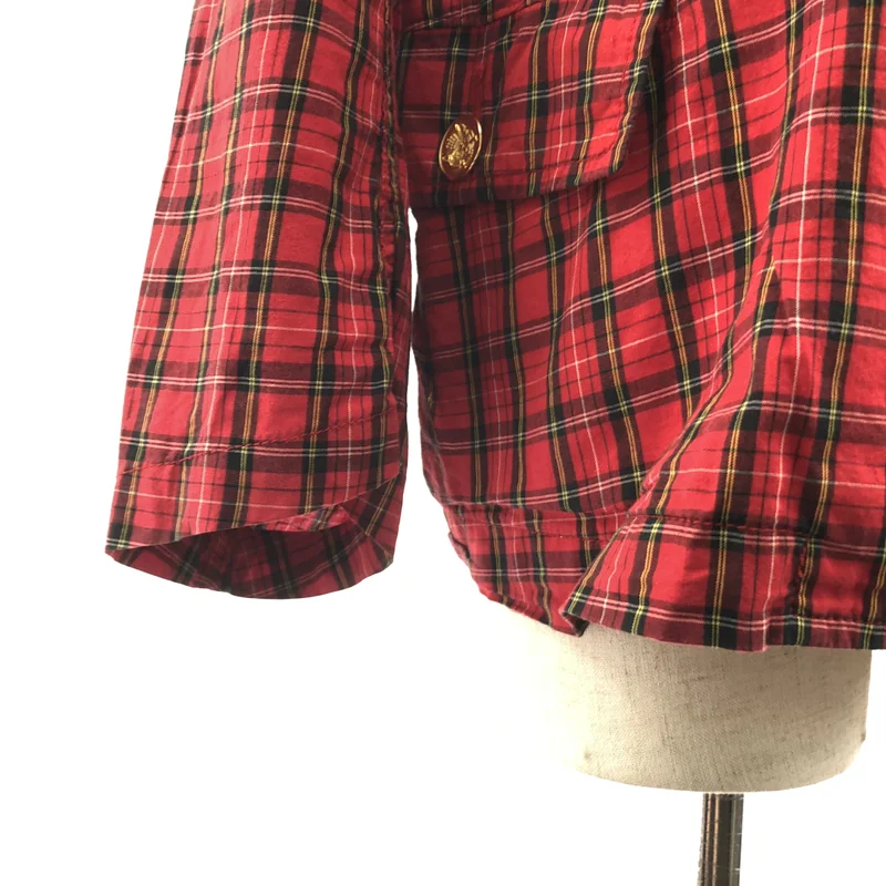 COMME des GARCONS / コムデギャルソン | 2006SS | コットン チェック フライフロント ジャケット | S | レディース