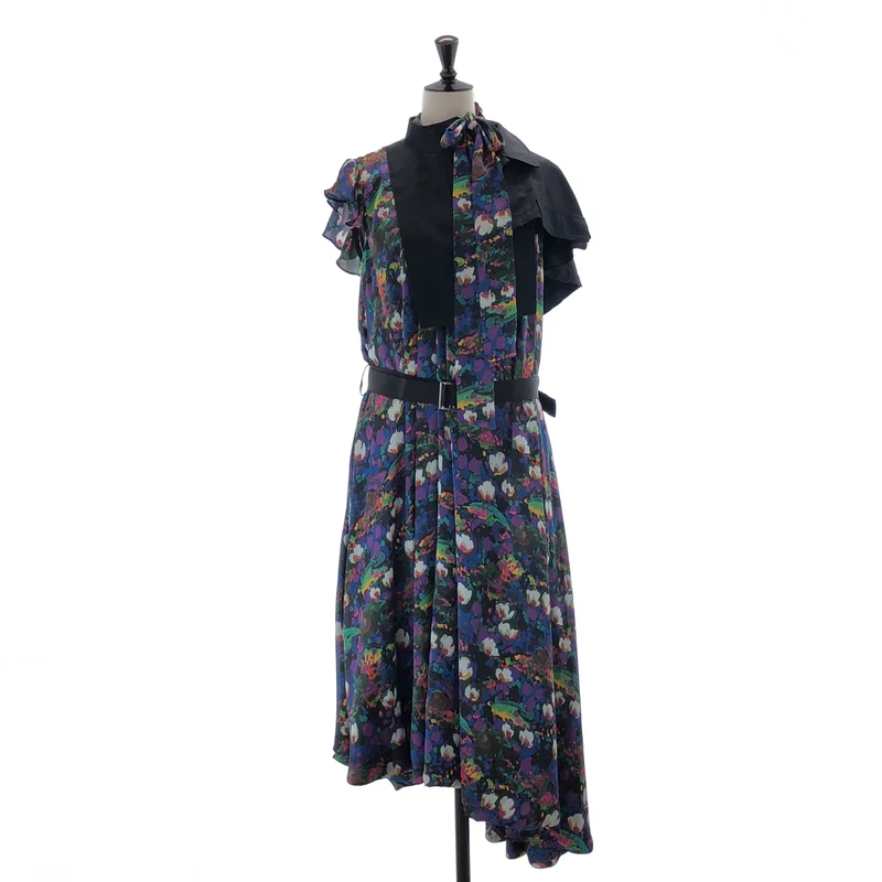 sacai / サカイ | ハイブリット ドッキング アシンメトリー ワンピース | 4 | レディース