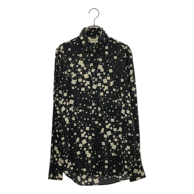 SAINT LAURENT PARIS / サンローランパリ | シルク 総柄 シャツ_長袖 340855 | 37 | メンズ