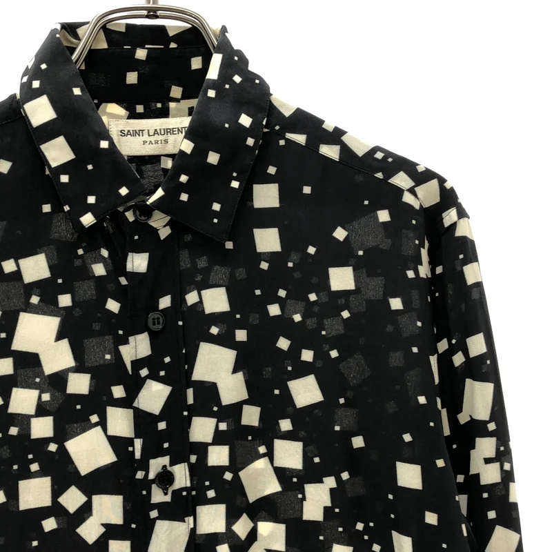 SAINT LAURENT PARIS / サンローランパリ | シルク 総柄 シャツ_長袖 340855 | 37 | メンズ