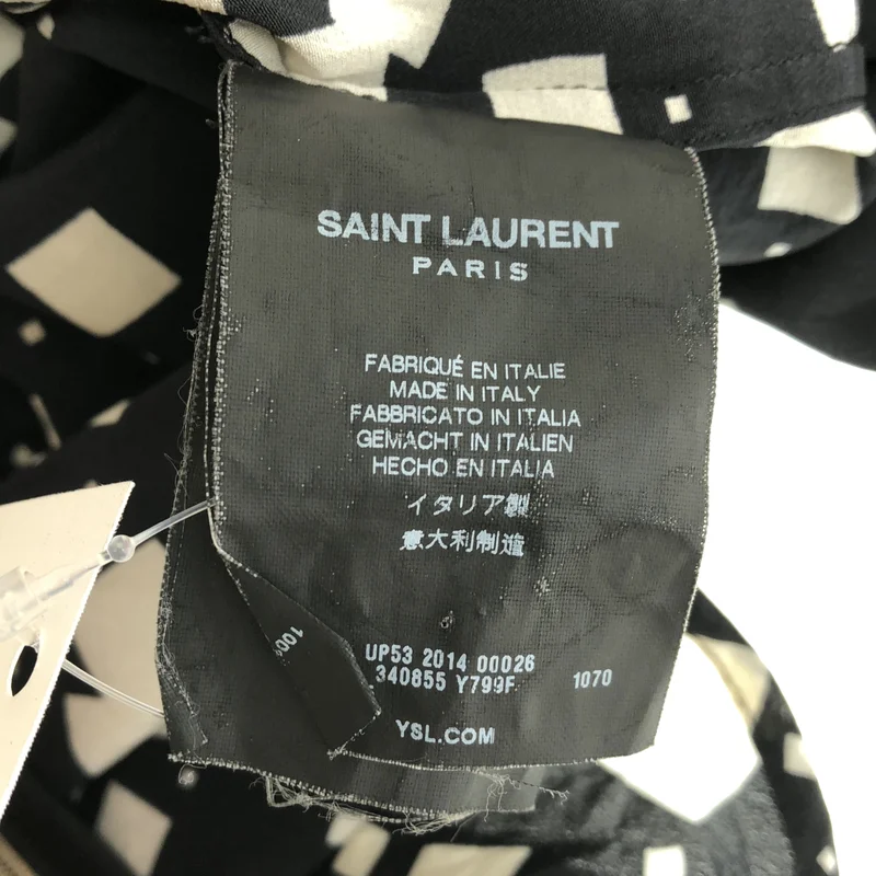 SAINT LAURENT PARIS / サンローランパリ | シルク 総柄 シャツ_長袖 340855 | 37 | メンズ