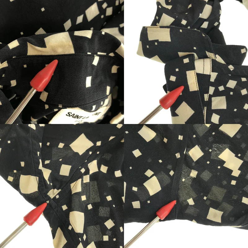 SAINT LAURENT PARIS / サンローランパリ | シルク 総柄 シャツ_長袖 340855 | 37 | メンズ