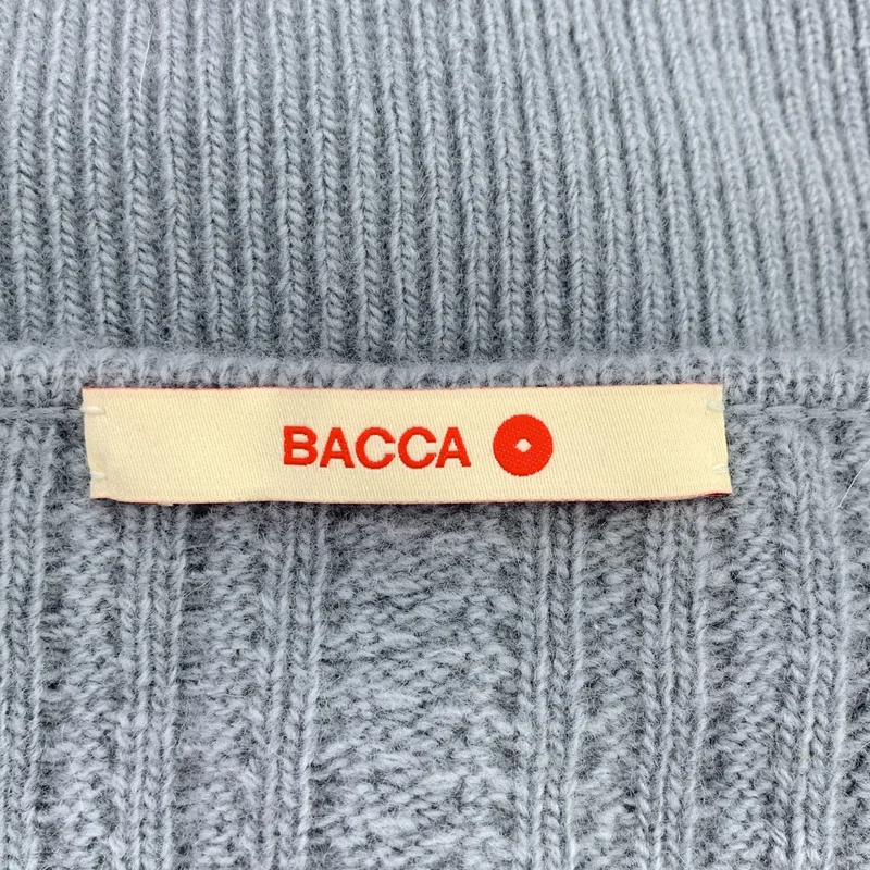 BACCA / バッカ | ウール カシミア ケーブルステッチ ショート ニット | S | レディース