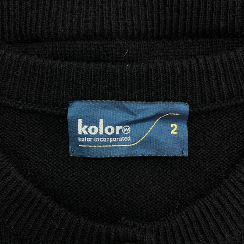 kolor / カラー | 2021AW | ウール ドッキングニットカーディガン | 2 | レディース