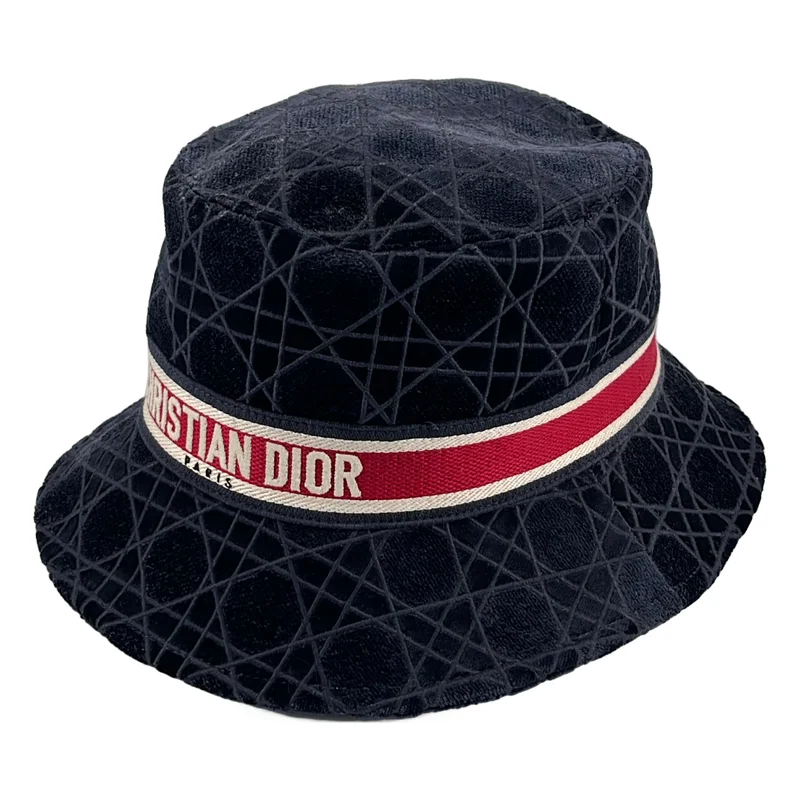 Christian Dior / クリスチャンディオール | ベロア カナージュ ロゴ ボブハット | 58 | その他