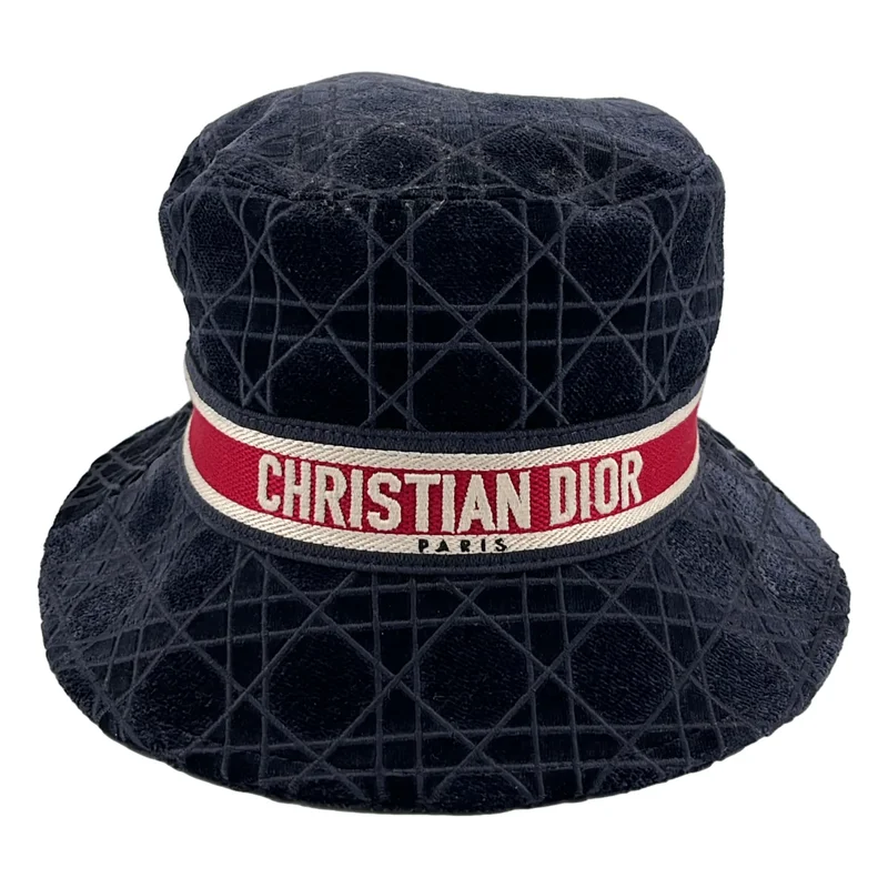 Christian Dior / クリスチャンディオール | ベロア カナージュ ロゴ ボブハット | 58 | その他