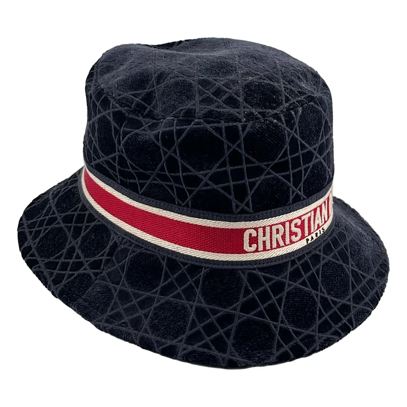 Christian Dior / クリスチャンディオール | ベロア カナージュ ロゴ ボブハット | 58 | その他