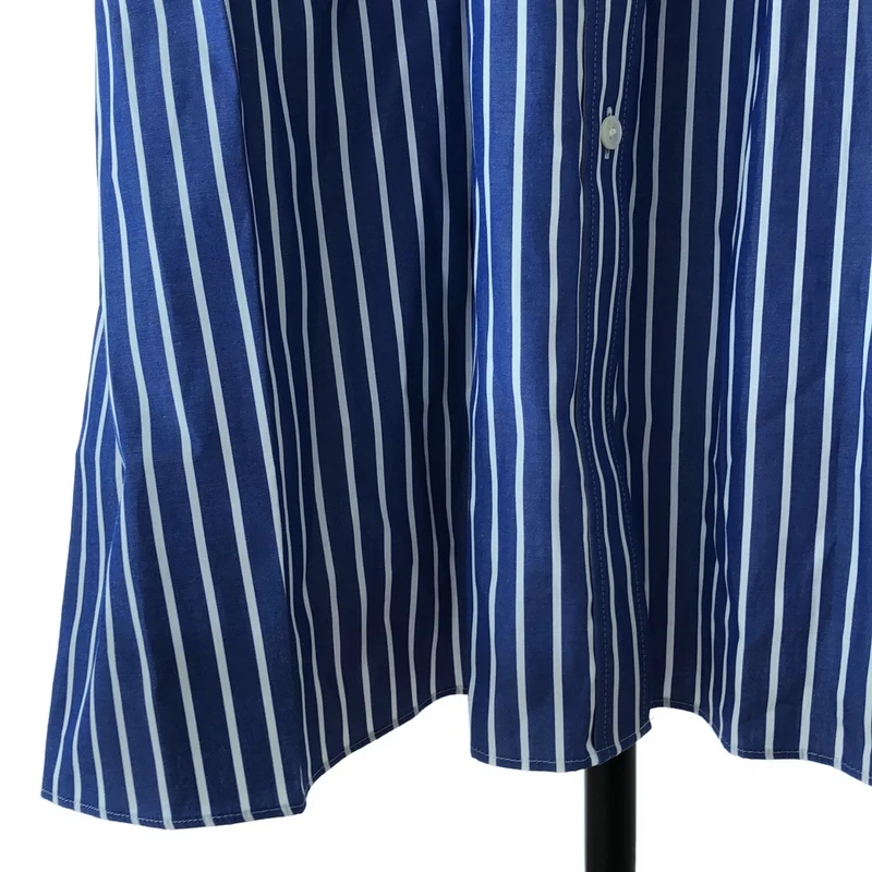 sacai / サカイ | ドローコード ストライプ シャツワンピース | 3 | レディース