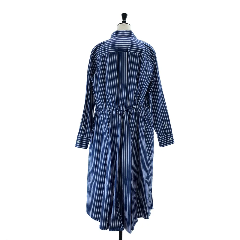 sacai / サカイ | ドローコード ストライプ シャツワンピース | 3 | レディース