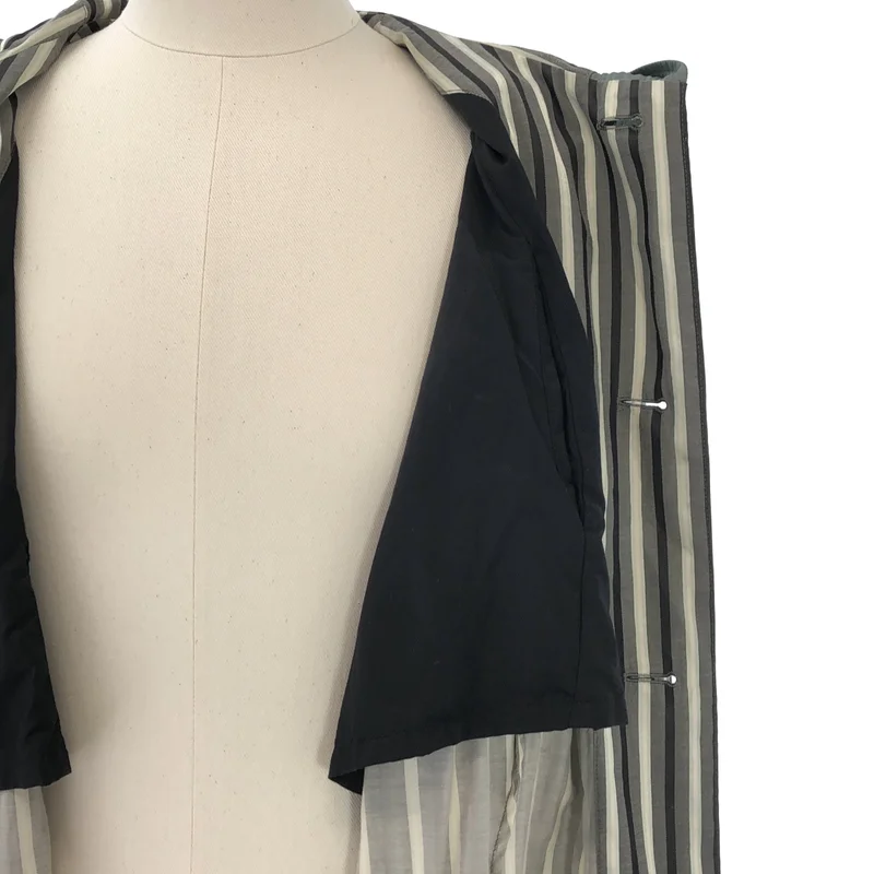 Kiko Kostadinov / キココスタディノフ | 2021SS | SFORZA DRAPED COAT / コットン ストライプ フーデッドドレープコート | 46 | メンズ