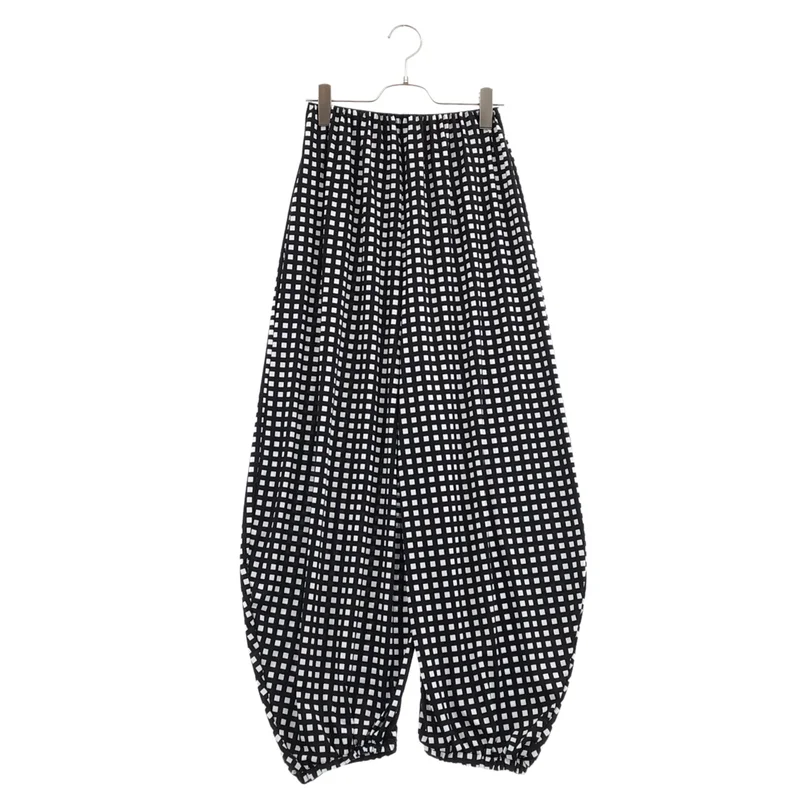 nagonstans / ナゴンスタンス | 2024SS | grid check swim square balloon pants / グリッドチェック スウィムスクエア バルーンパンツ | M | レディース