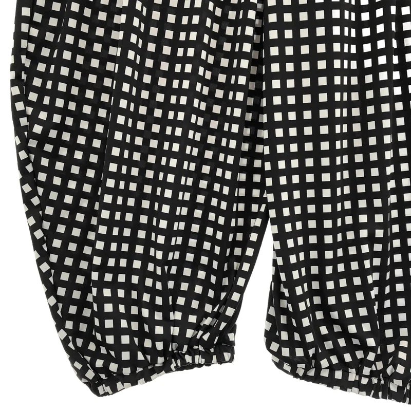 nagonstans / ナゴンスタンス | 2024SS | grid check swim square balloon pants / グリッドチェック スウィムスクエア バルーンパンツ | M | レディース