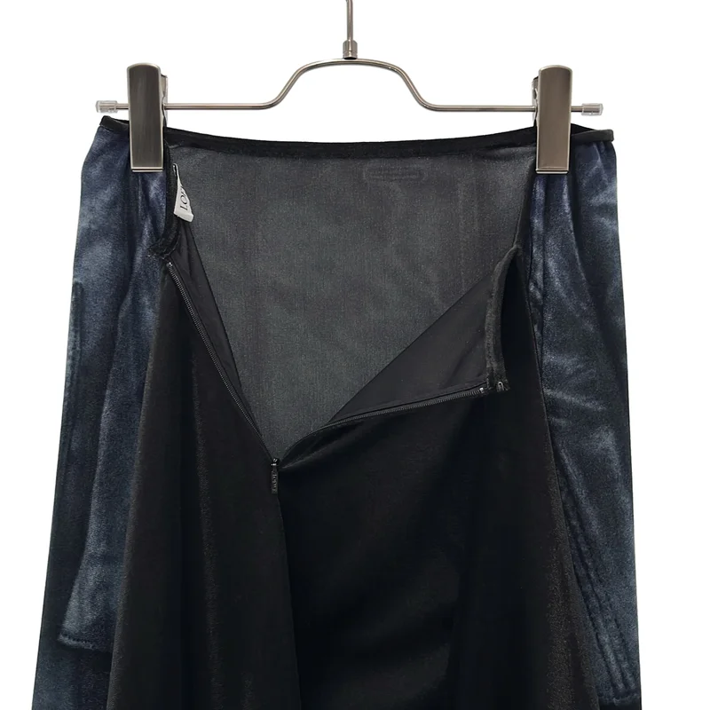 LOEWE / ロエベ | ベロア アシンメトリー スカート | 36 | レディース