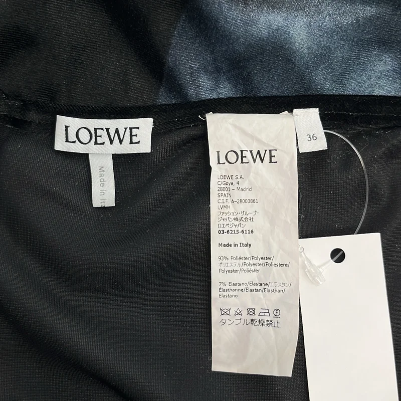 LOEWE / ロエベ | ベロア アシンメトリー スカート | 36 | レディース