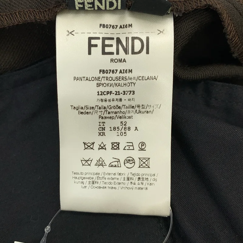 FENDI / フェンディ | タック イージースラックス パンツ | 52 | メンズ