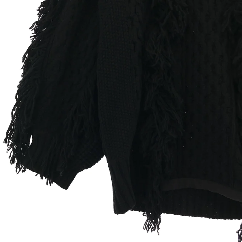 sacai / サカイ | ケーブル フリンジ ニット セーター | 1 | レディース