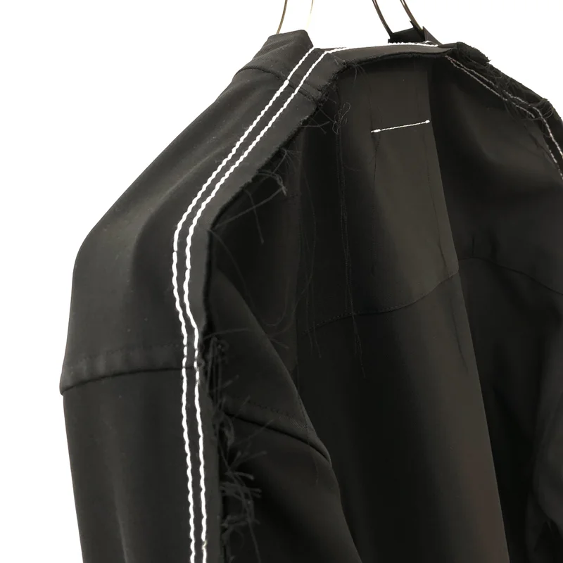 MM6 Maison Margiela / エムエムシックスメゾンマルジェラ | 2023SS | カットオフ ステッチ ノーカラー ロングシャツ | 38 | レディース