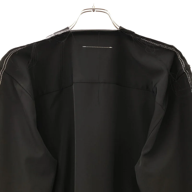 MM6 Maison Margiela / エムエムシックスメゾンマルジェラ | 2023SS | カットオフ ステッチ ノーカラー ロングシャツ | 38 | レディース
