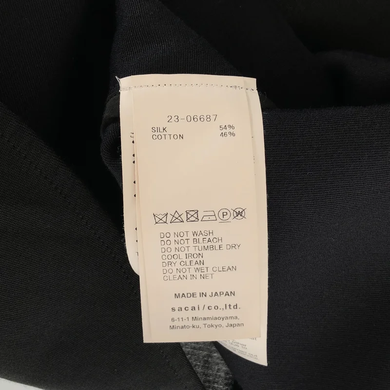 sacai / サカイ | Double-Faced Silk Cotton Dress シャツ ワンピース | 1 | レディース