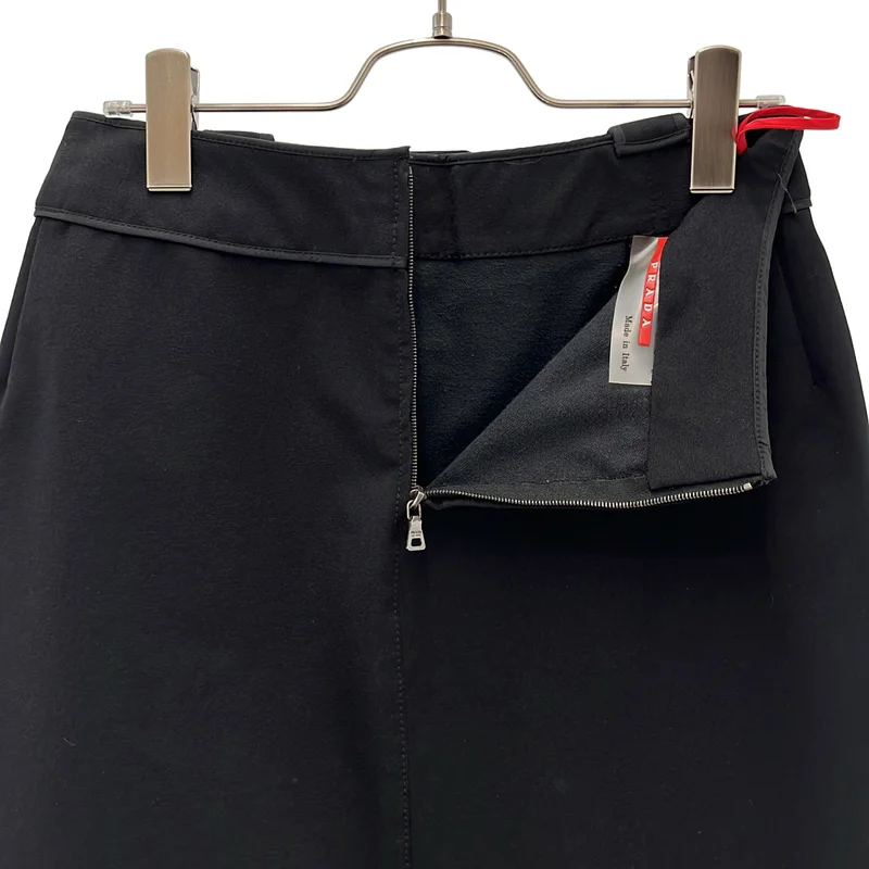 PRADA SPORT / プラダスポーツ | ナイロン コットン ベルテッドスカート | 38 | レディース