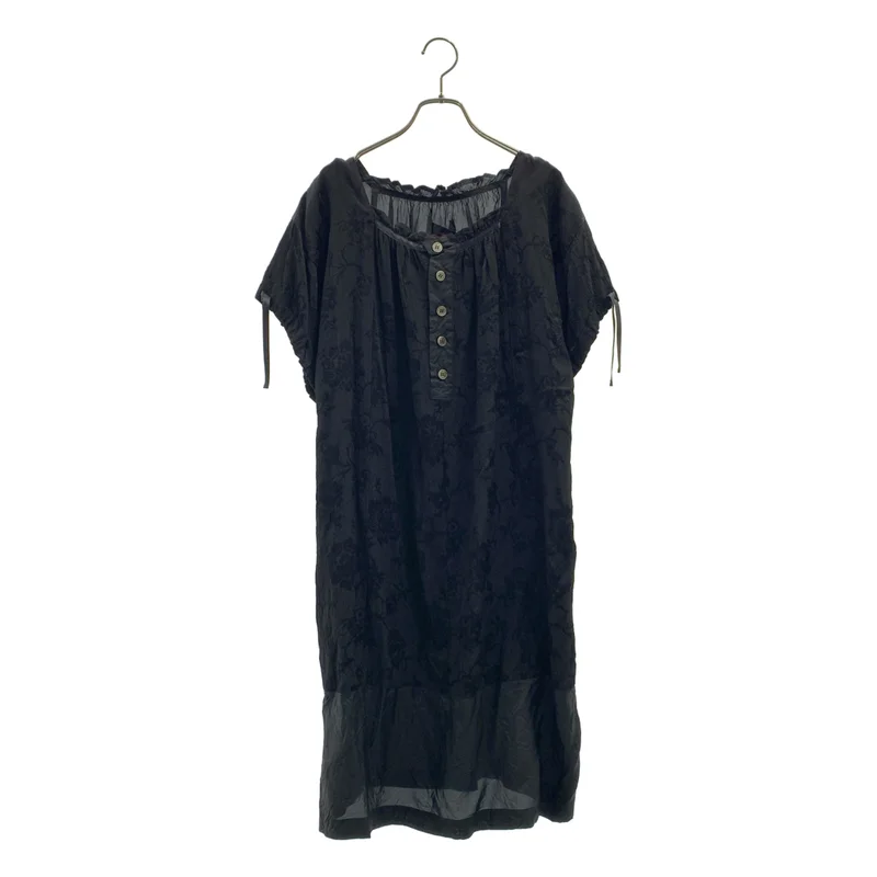 tricot COMME des GARCONS / トリココムデギャルソン | 2012SS | 製品加工 フラワー ジャガード ギャザー ボリューム サイドポケット ワンピース | M | レディース