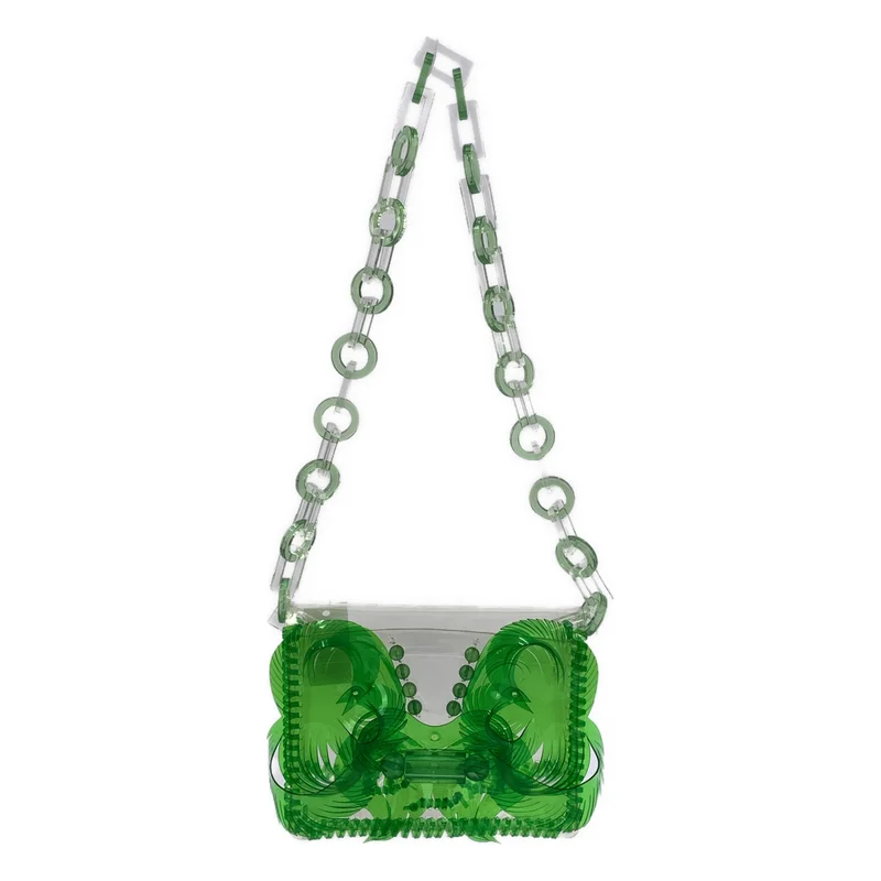 Mame Kurogouchi / マメクロゴウチ | Transparent Sculptural Mini Chain Bag PVC ショルダーバッグ |