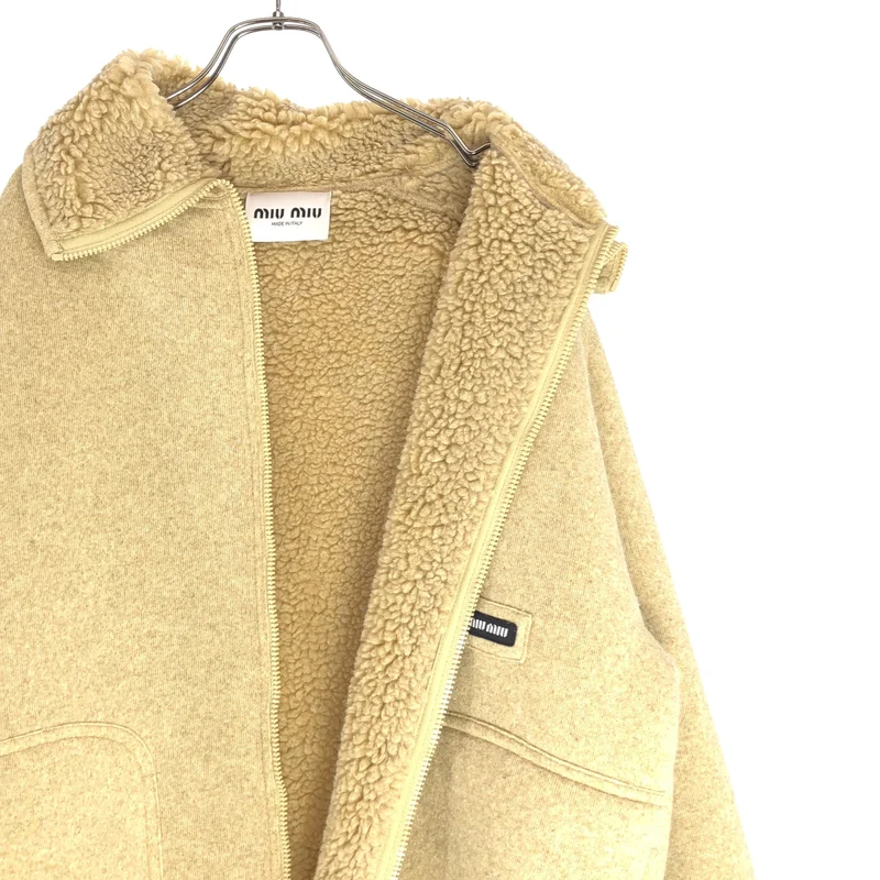 miu miu / ミュウミュウ | 2025AW | コットン フリースジッパー ブルゾンジャケット | 42 | メンズ