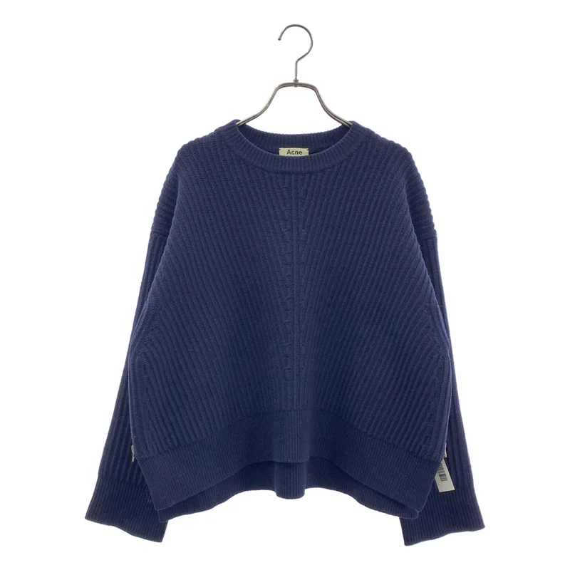 Acne Studios / アクネストゥディオズ | ウール ロゴサイドジップ スリット ニット セーター | S | メンズ